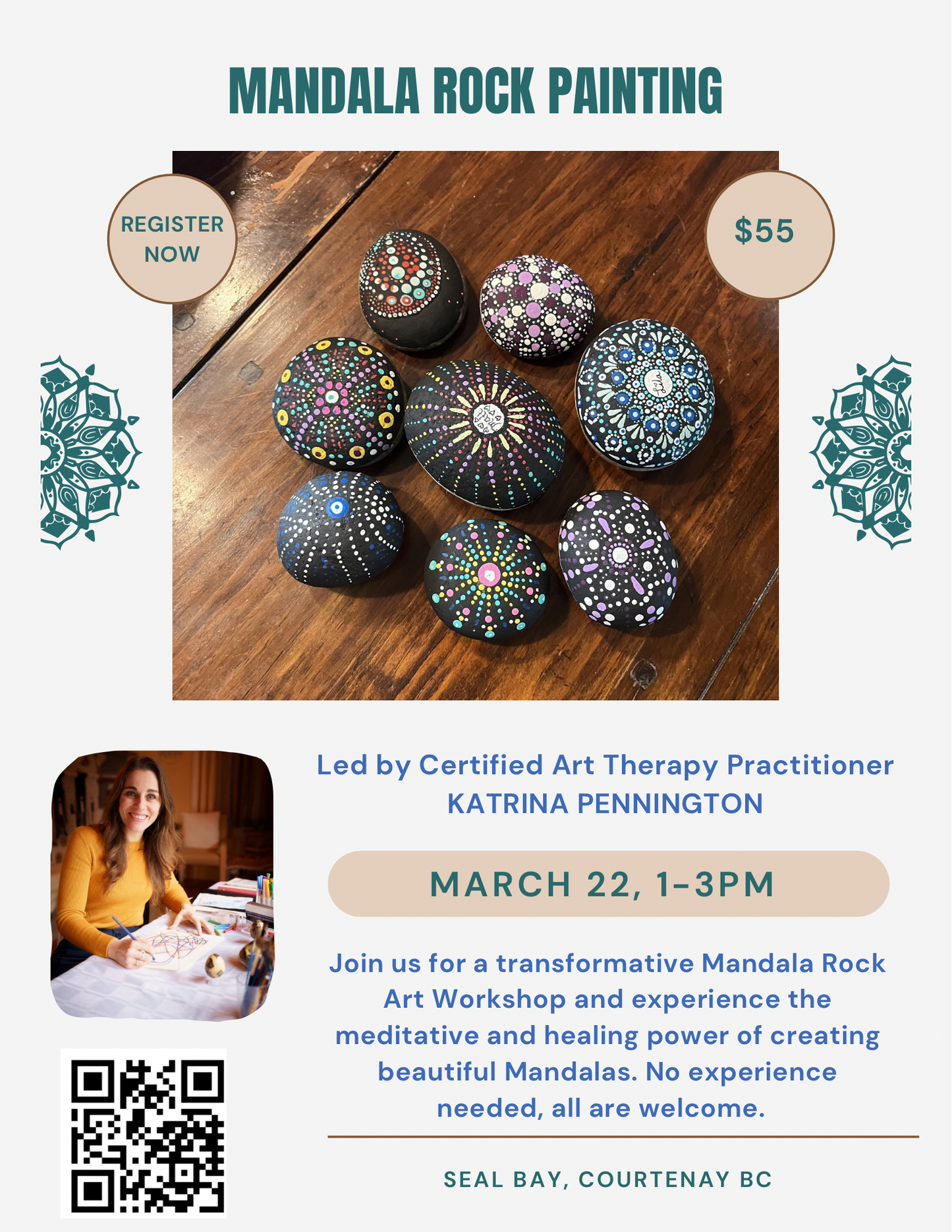 Mandala Dot Rock Painting Workshop- March 22nd