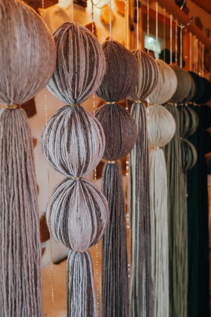 “Bubbles of Peace” large yarn wall hanging