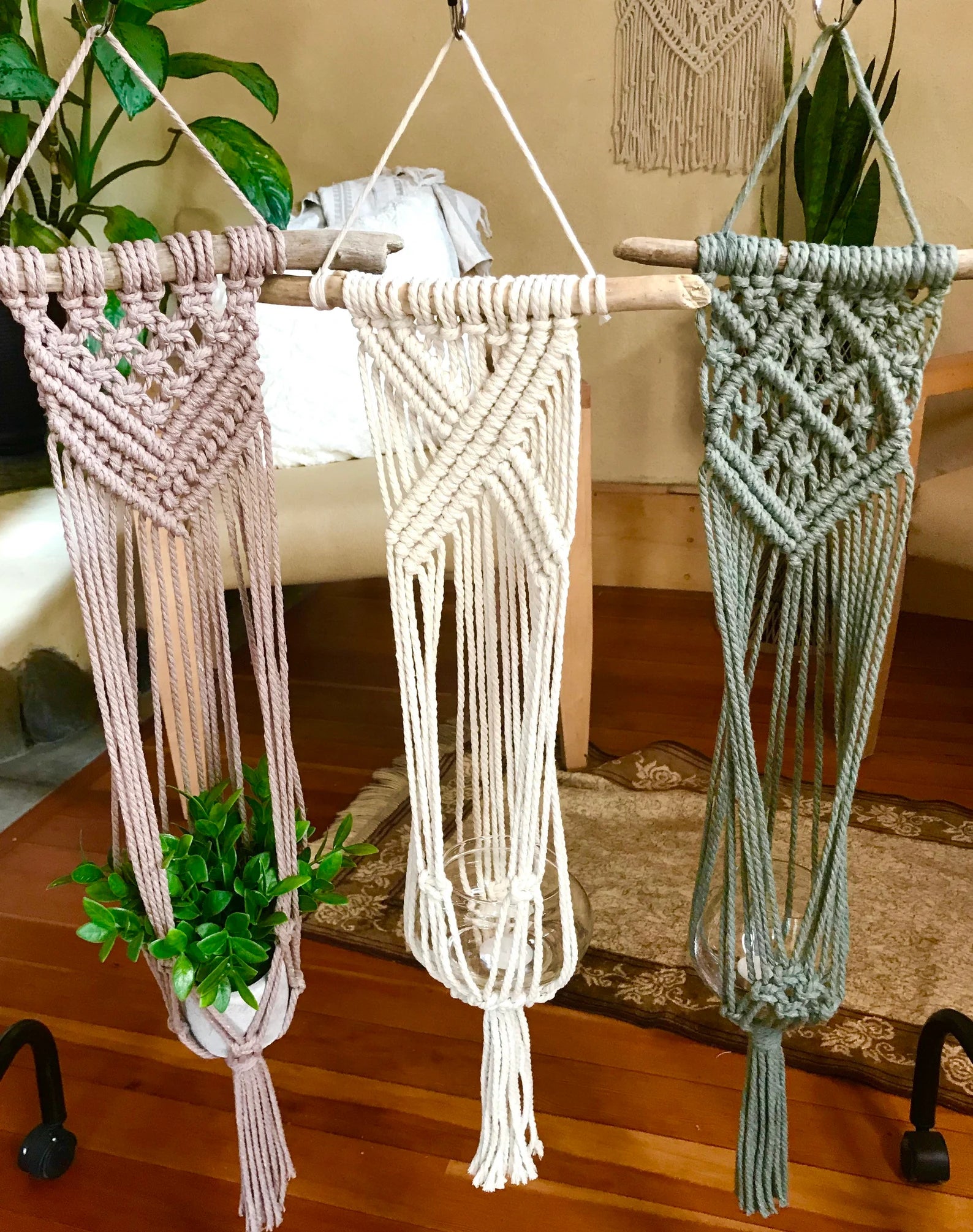 driftwood macrame plant hanger Driftwood Plant Hanger