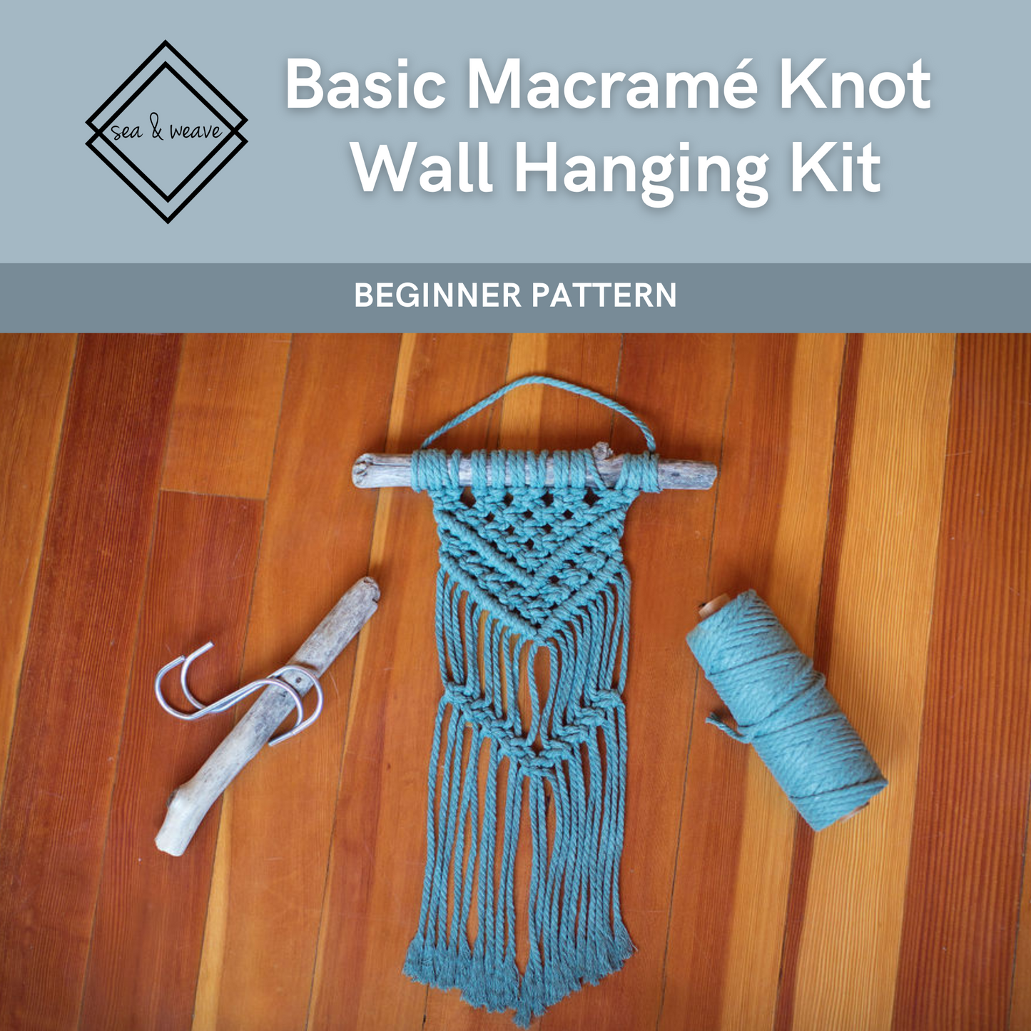 Macramé Kit- Basic Knots Wall Hanging