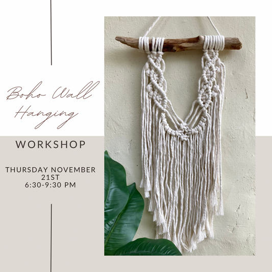 November 21- Boho Wallhanging Workshop