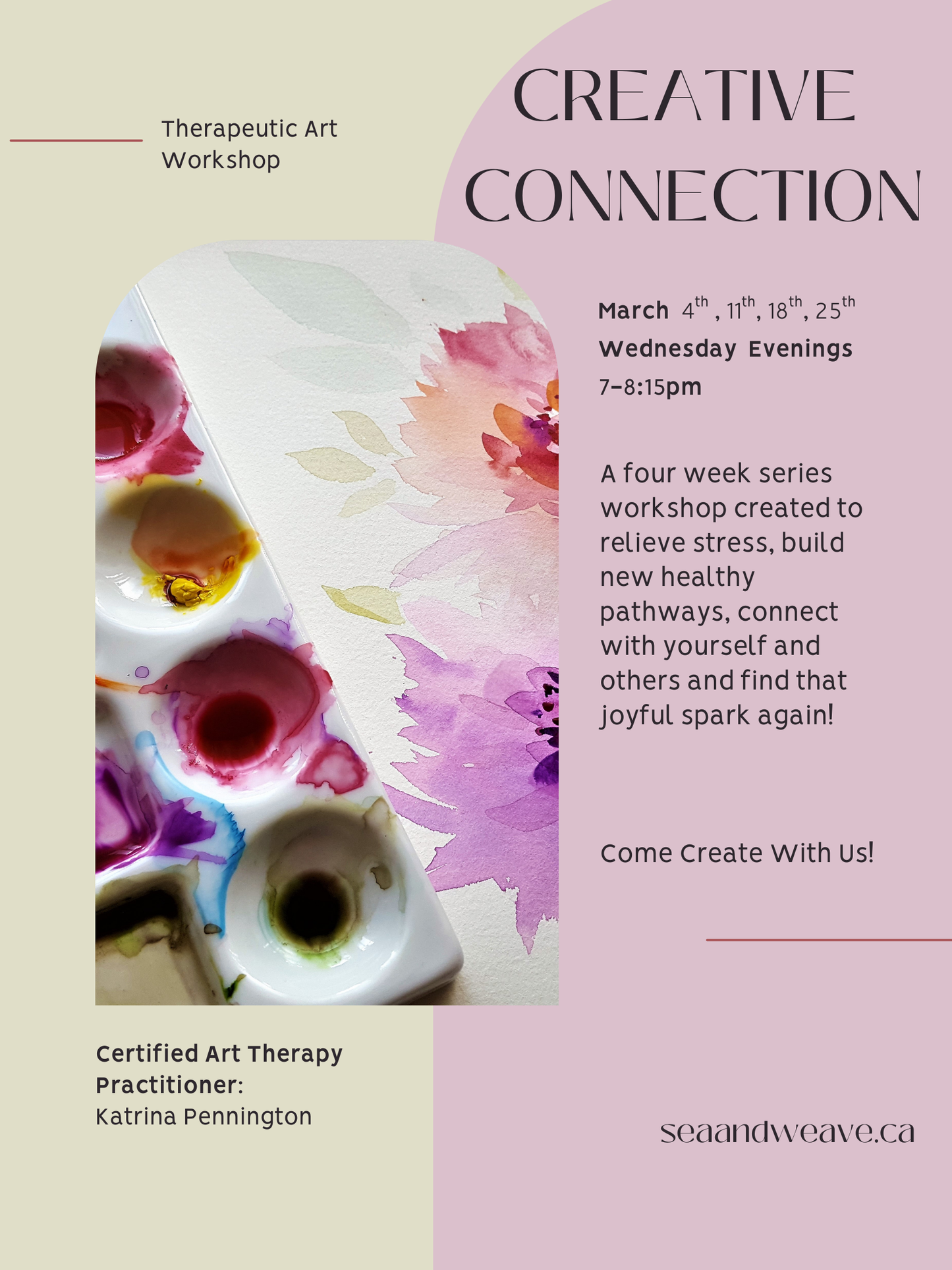 Creative Connection- Wednesday  Evenings March