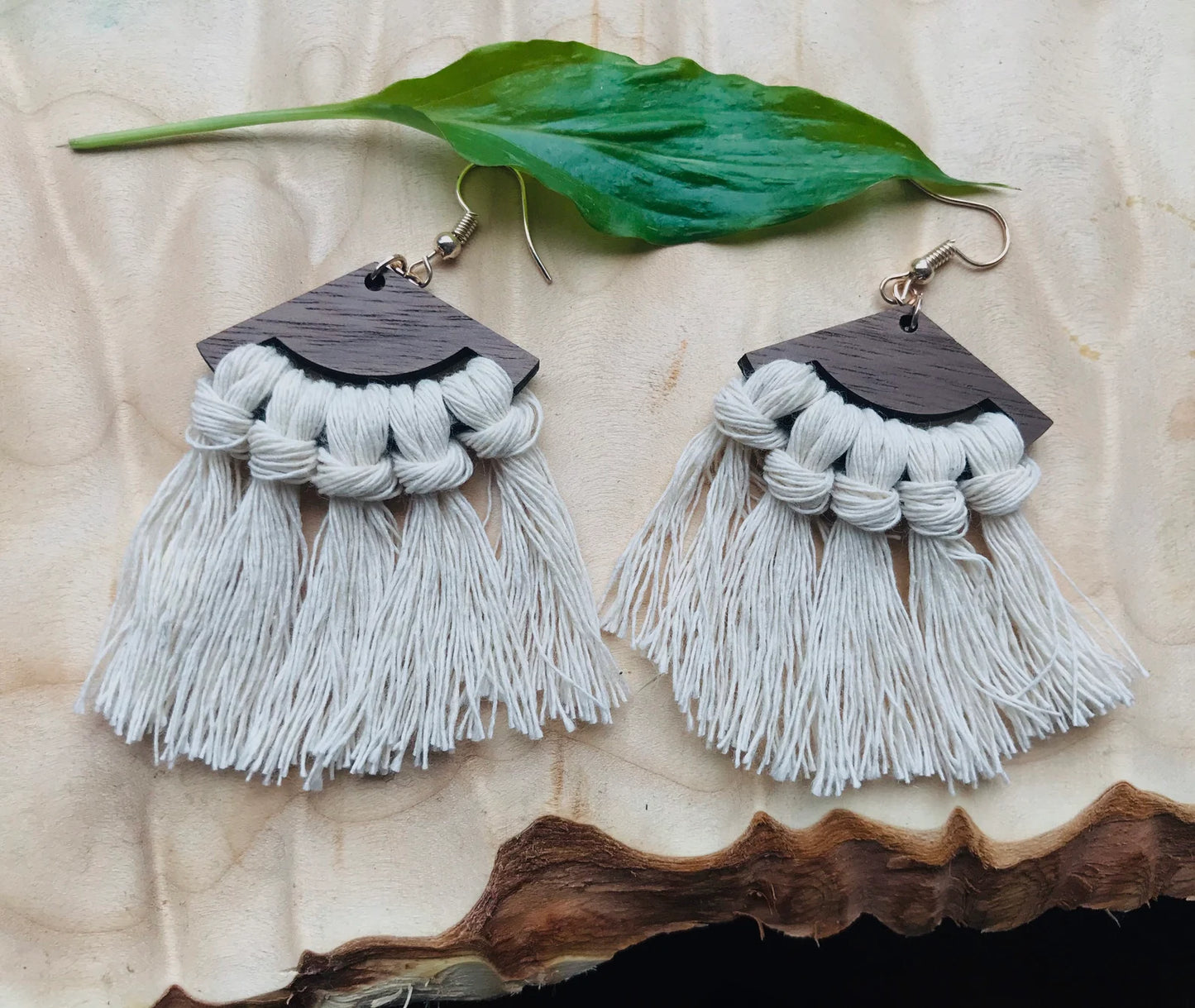 Fan Macramé Earrings