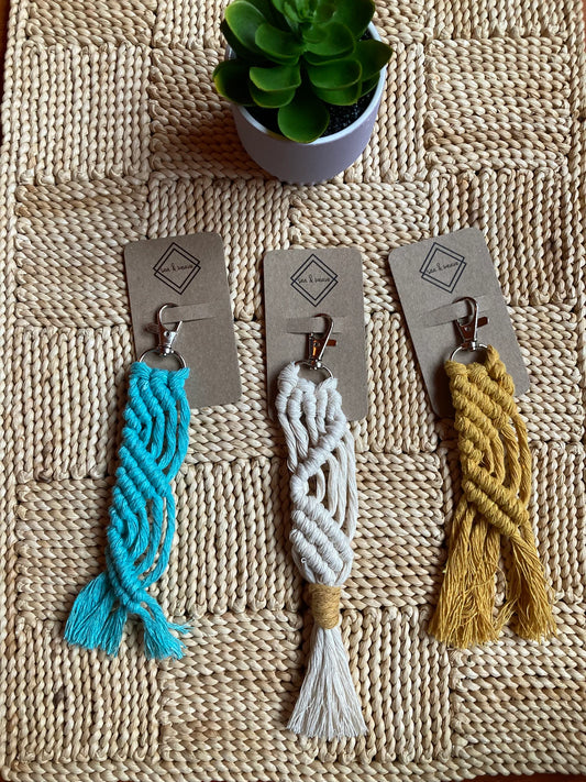 Mixed Rows Macramé Keychain